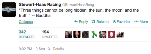 Stewart-Haas Racing on Twitter
