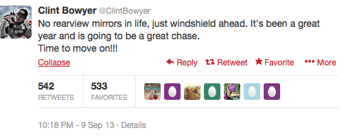 Clint Bowyer on Twitter